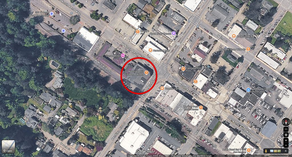 Aerial view of North Bend, Washington