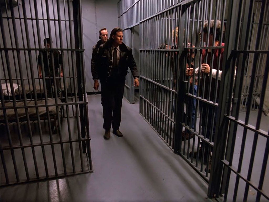 Deputy Andy and Hawk leaving the jail