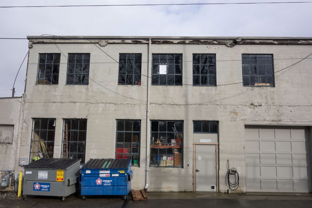 Back of the former Sunset Garage building