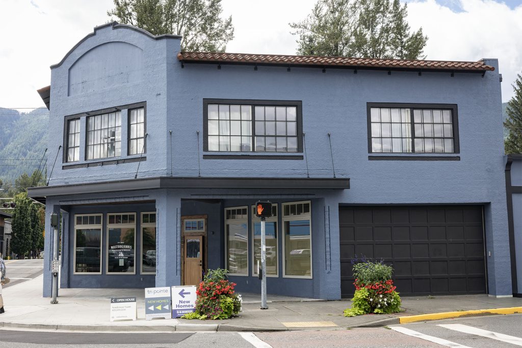 Exterior of former Sunset Garage building
