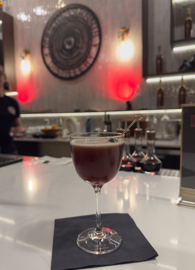 Drink on a bar top