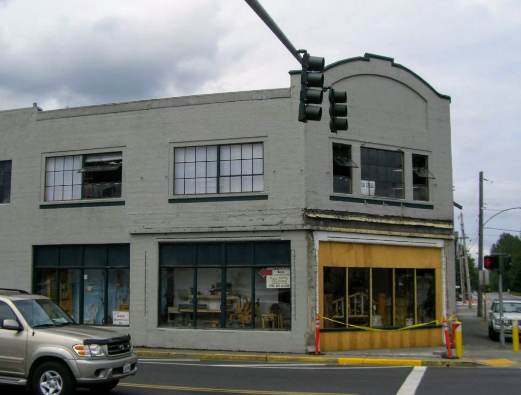Exterior building of former Sunset Garage