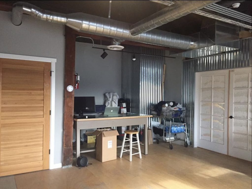 Inside of former Sunset Garage