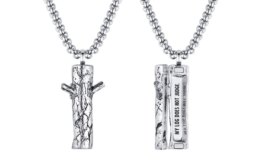 Silver log as the Log Lady Locket 