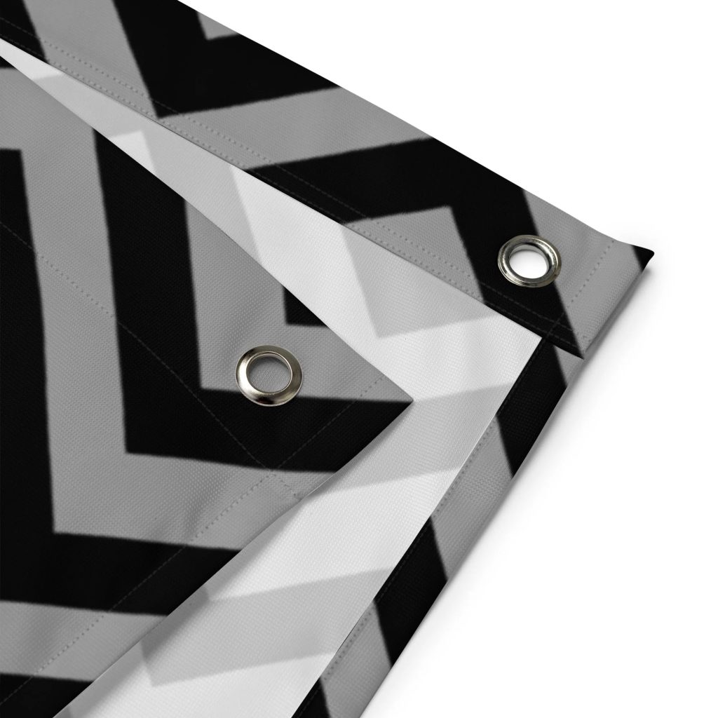 Detail look at Twin Peaks High School Flag eyelet