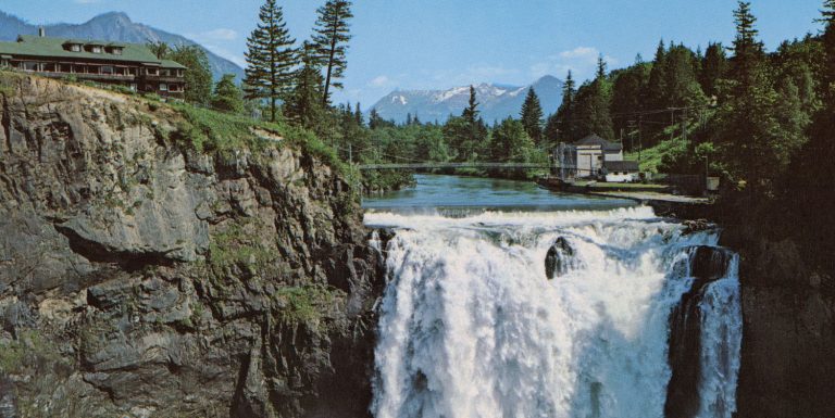 Snoqualmie Falls and Lodge postcard