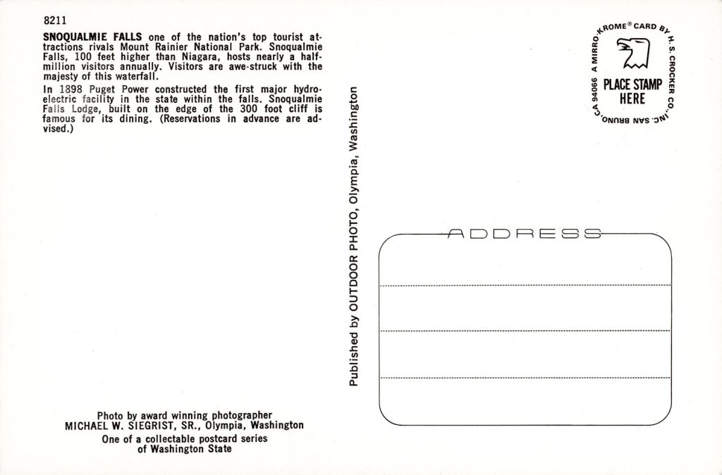 Back of postcard