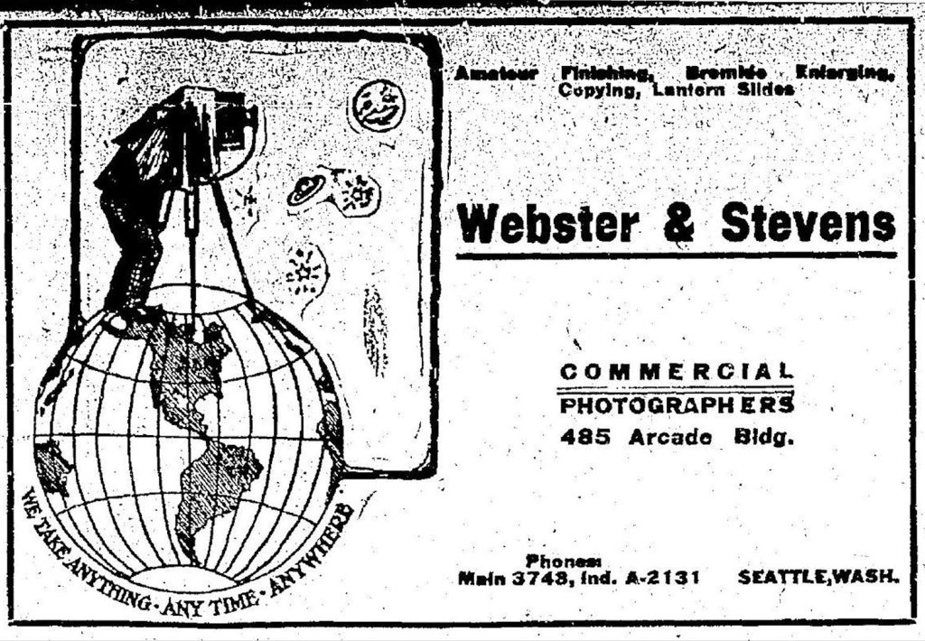 Advertisement for Webster and Stevens Photography