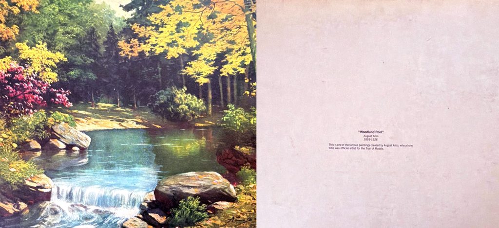 Front and back of artwork by August Albo