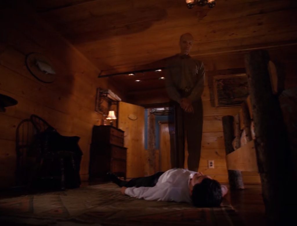 Room 315 with Agent Cooper laying on the floor