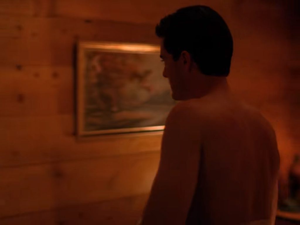 Dale Cooper walking in his room