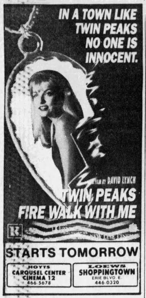 Twin Peaks: Fire Walk With Me advertisement