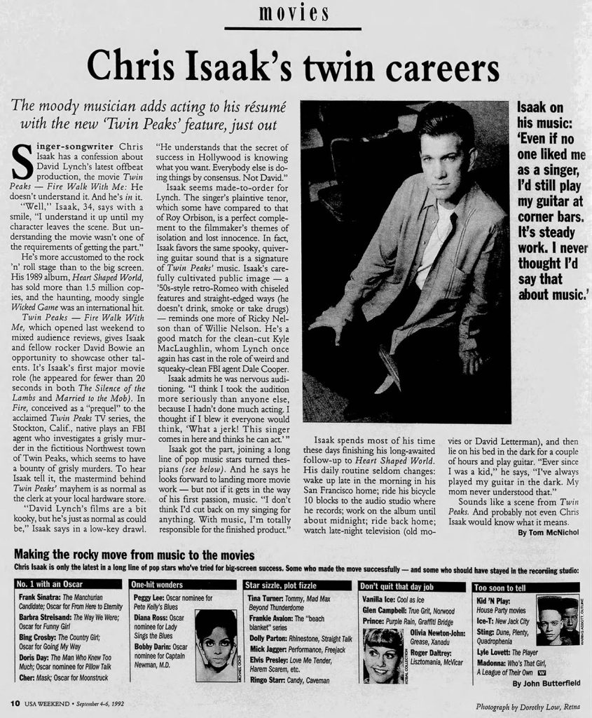 Article about Chris Isaak