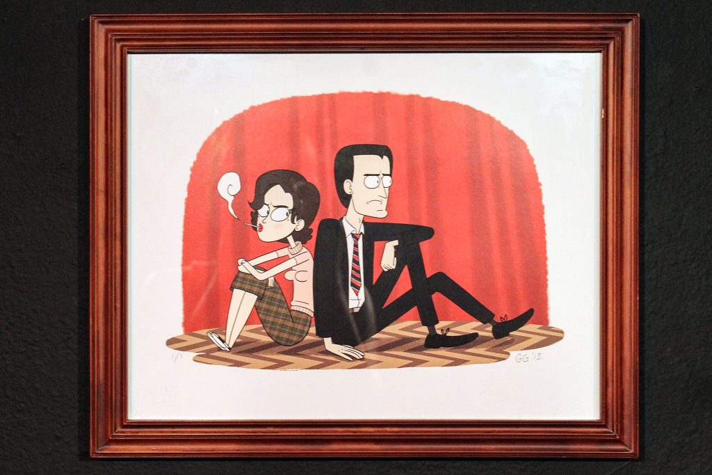 Framed image of "Special Agent" with Audrey Horne and Special Agent Dale Cooper