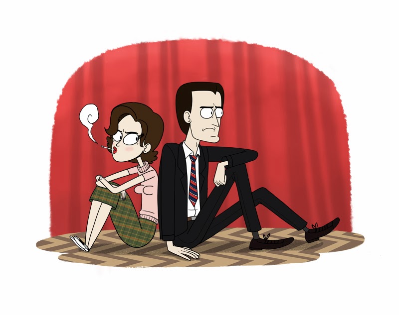 Agent Cooper and Audrey Horne in the Red Room