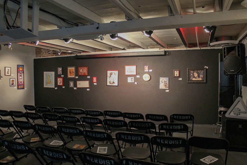 Nerdist Stage room with Twin Peaks artwork on the wall