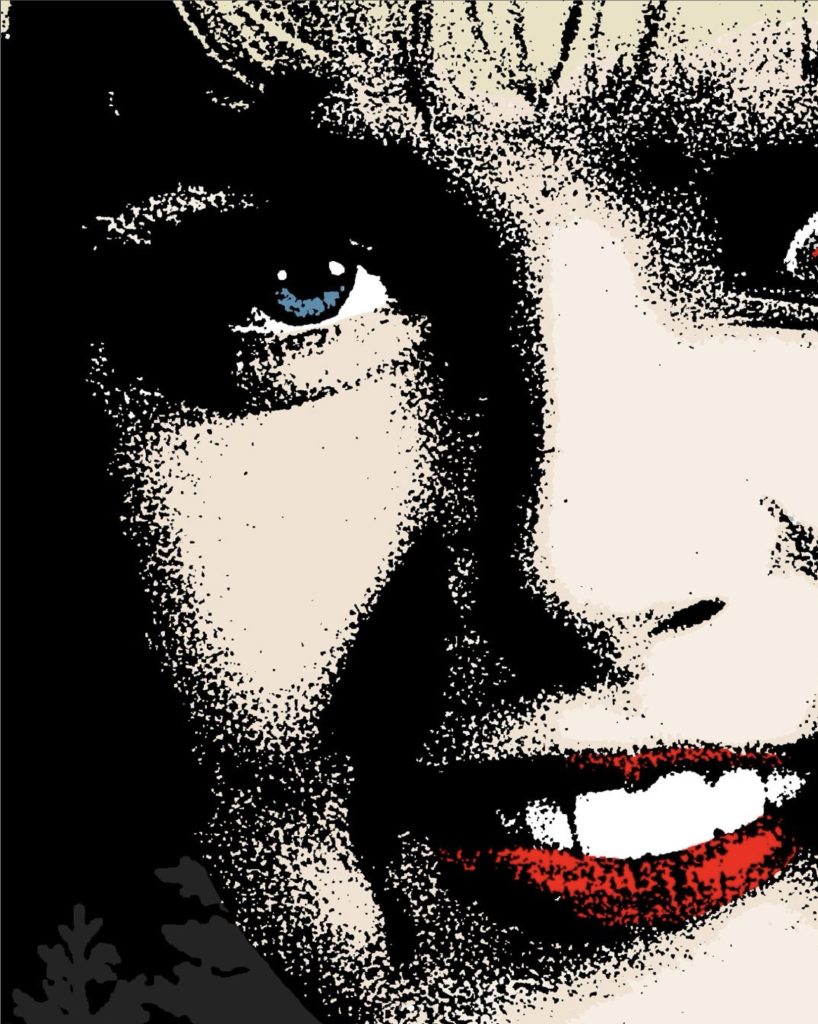 Close up of Laura Palmer's face