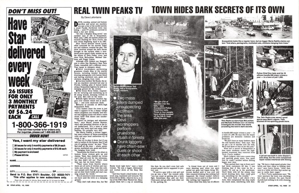 Star magazine article about the real Twin Peaks