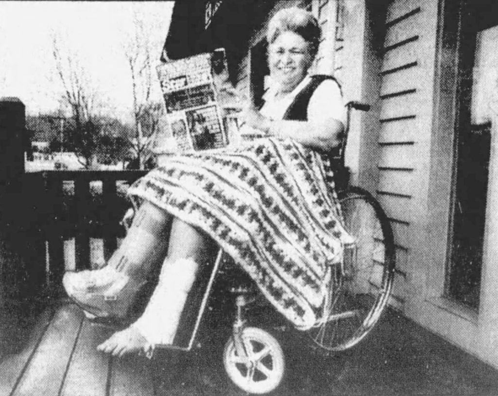 Pat Cokewell holding a copy of Star