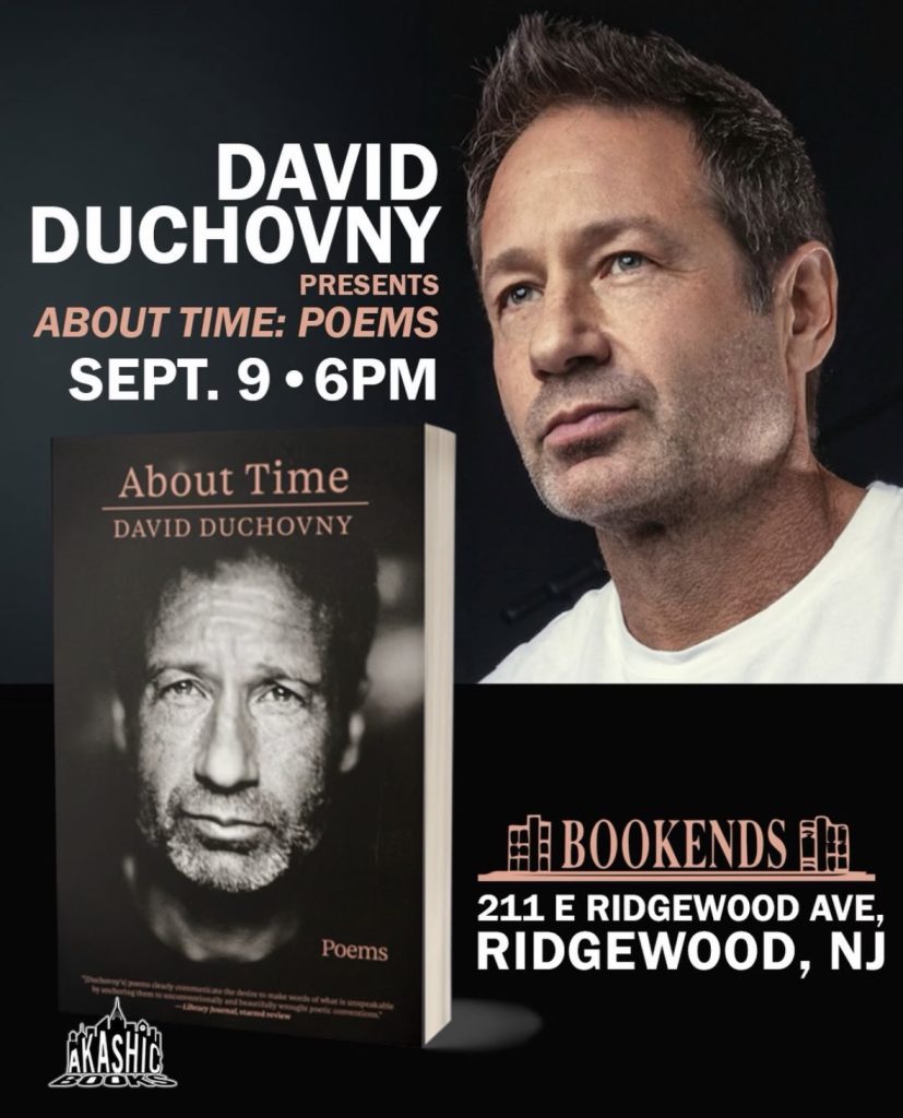 David Duchovny advertisement for Bookends bookstore