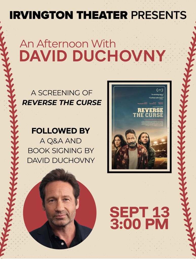 Irvintgton Theater ad for David Duchovny