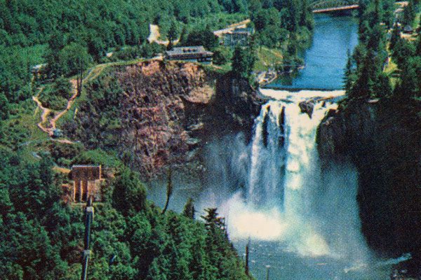 Front of Snoqualmie Falls postcard