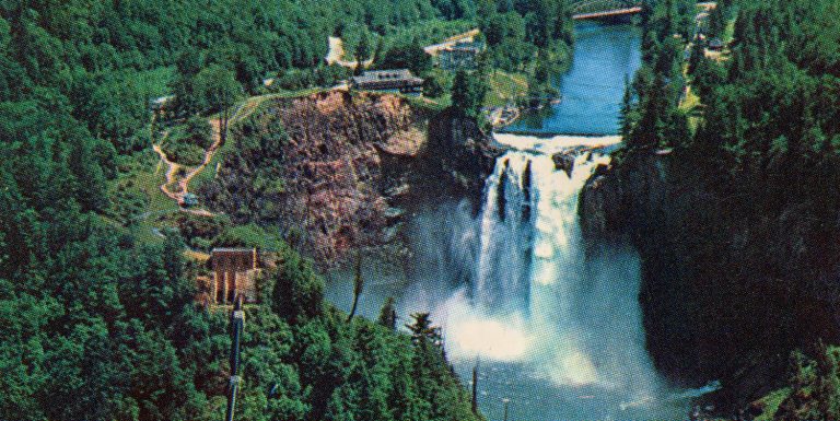 Front of Snoqualmie Falls postcard