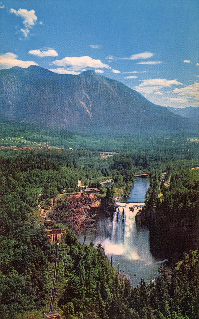 Front of Snoqualmie Falls postcard