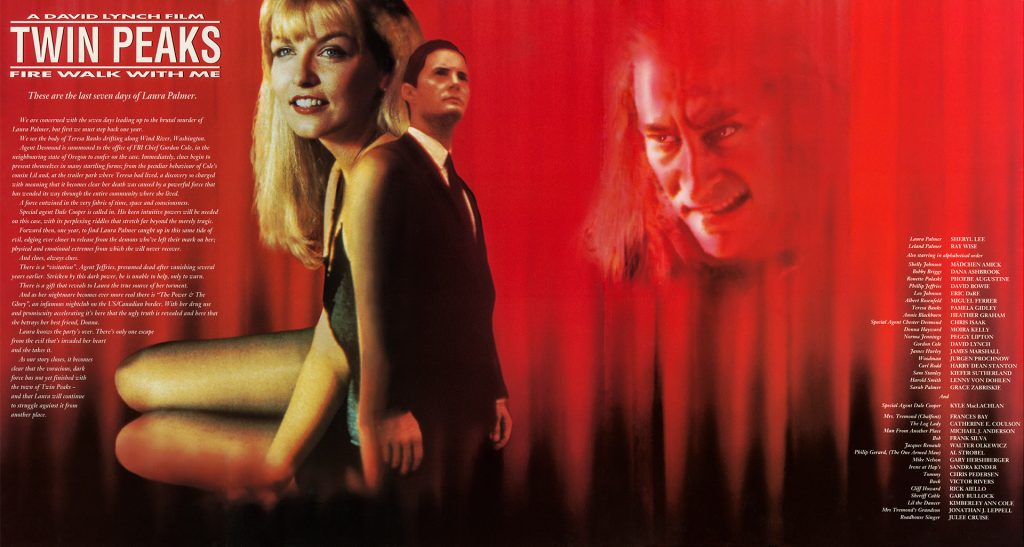 Inside of 1992 United Kingdom Press Kit for "Twin Peaks: Fire Walk With Me."