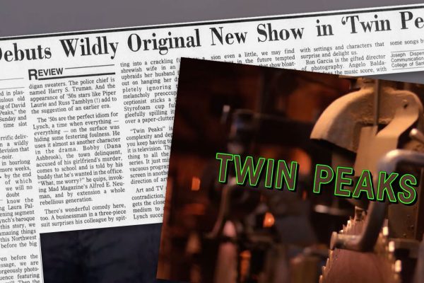 NEwspaper logo and Twin Peaks logo