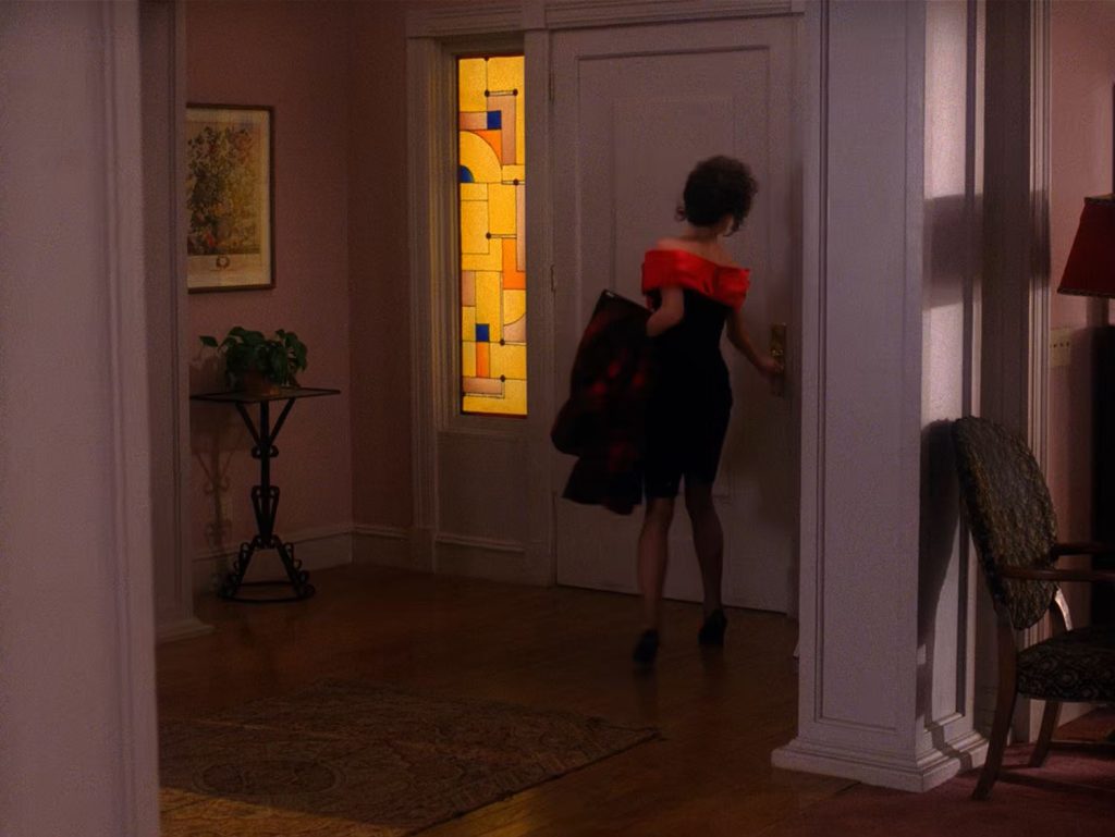 Donna Hayward leaving the house