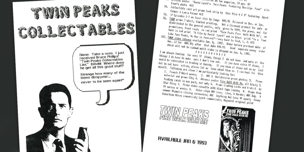Twin Peaks Collectables catalog