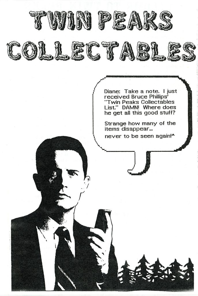 Twin Peaks Collectables catalog from Bruce Phillips