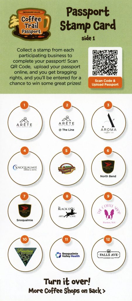 Snoqualmie Valley Coffee Trail Passport Card