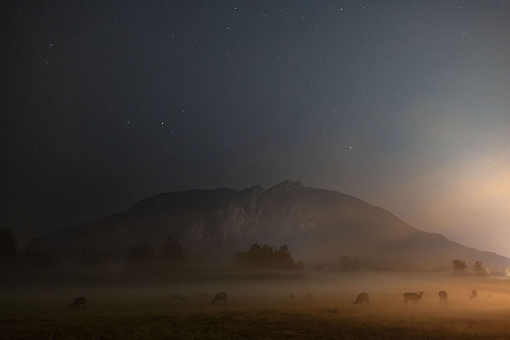 Mount Si at night