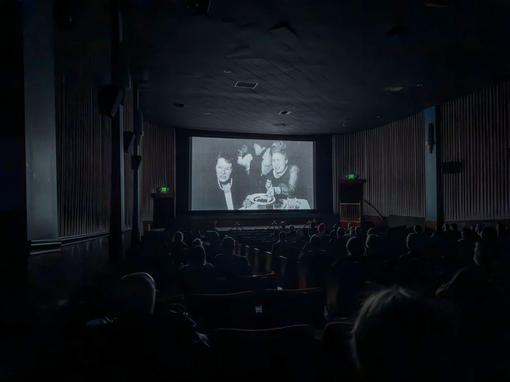 Garnett Cross and Pat Cokewell on screen