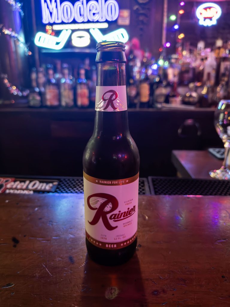 Rainier Beer at Smokey's Joe's