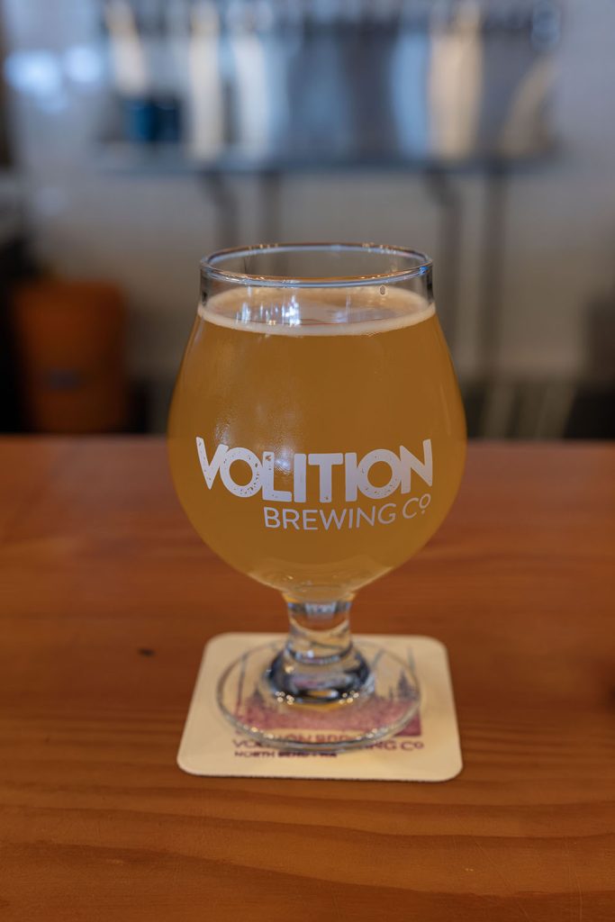 Glass of beer from Volition Brewing Co.