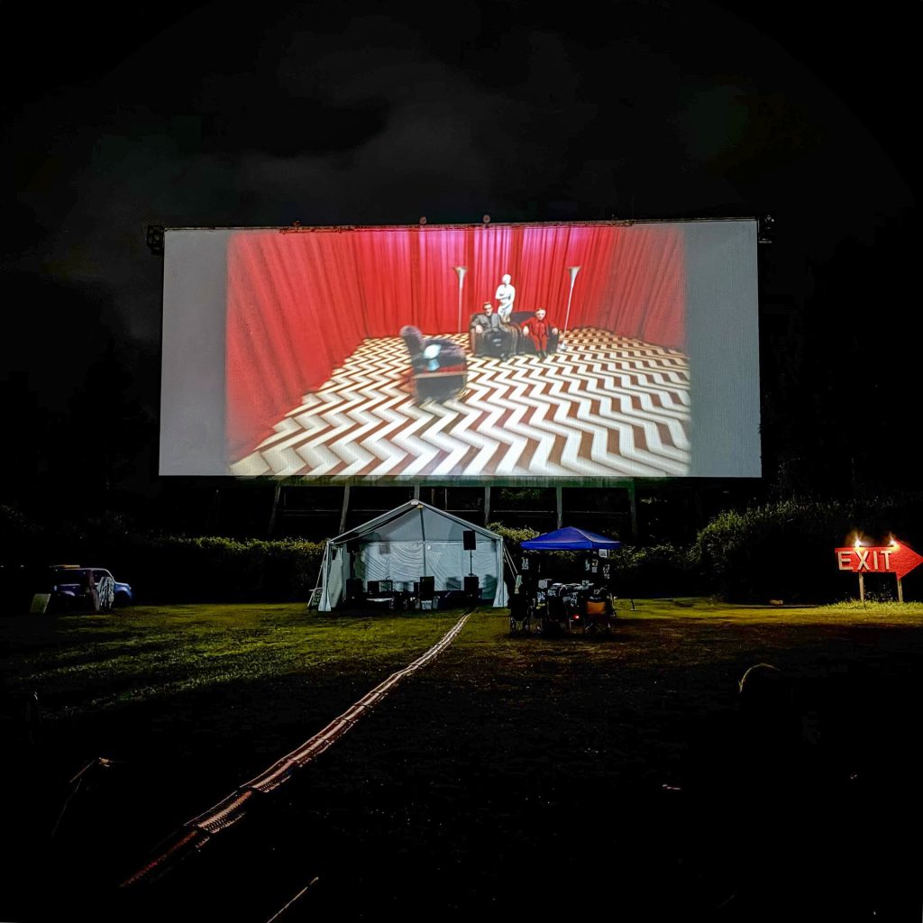 Twin Peaks: Fire Walk With Me showing on drive-in screen