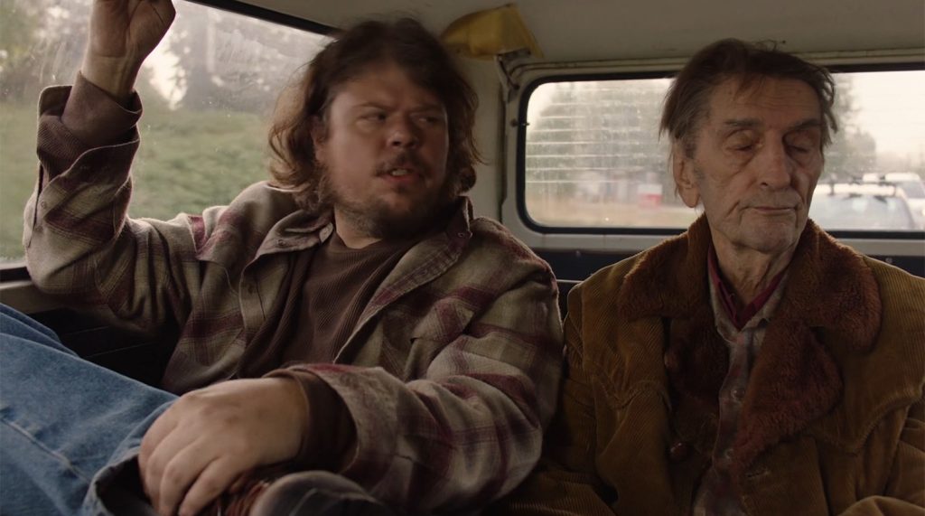 Mickey and Carl Rodd in the back of a van
