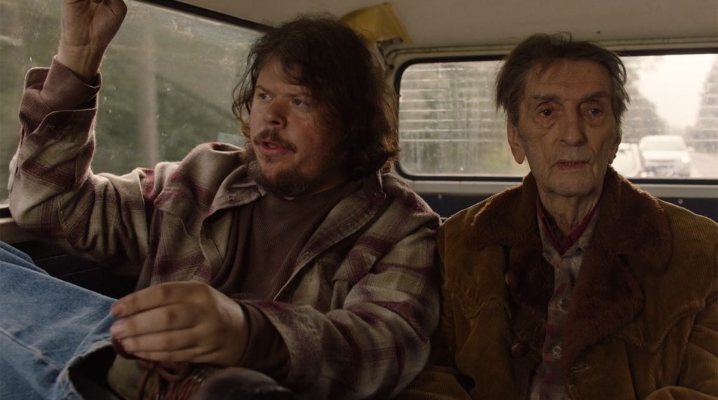 Mickey and Carl Rodd in the back of a van