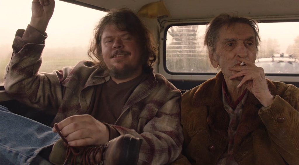 Mickey and Carl Rodd in the back of a van
