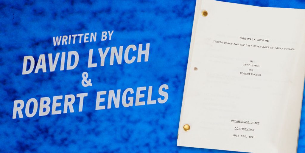 Movie credits and a script cover