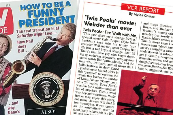 Cover of TV Guide and an article about Twin Peaks