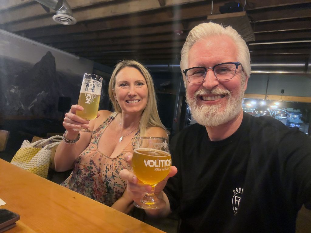Jessica Self and Steven Miller at Volition Brewing Co.