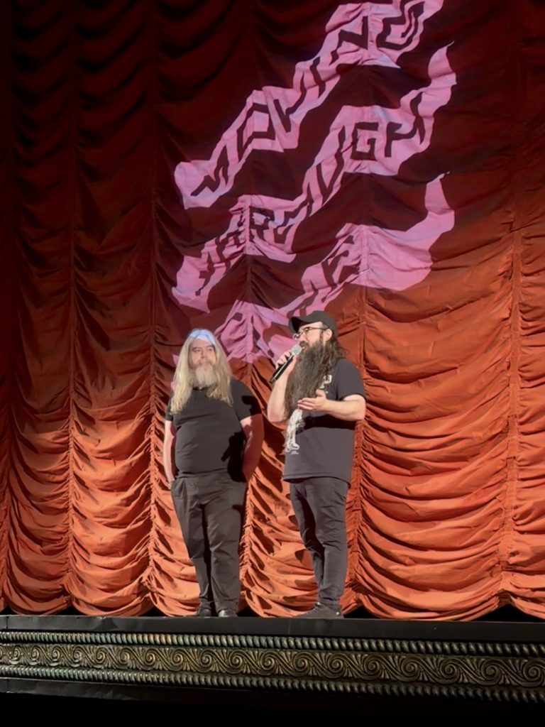 Daniel Knox and Vinnie Guidera on stage