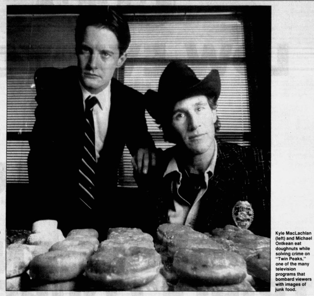 Cooper and Truman by doughnuts