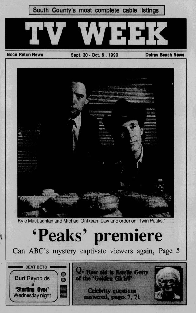Cover of Television listing insert
