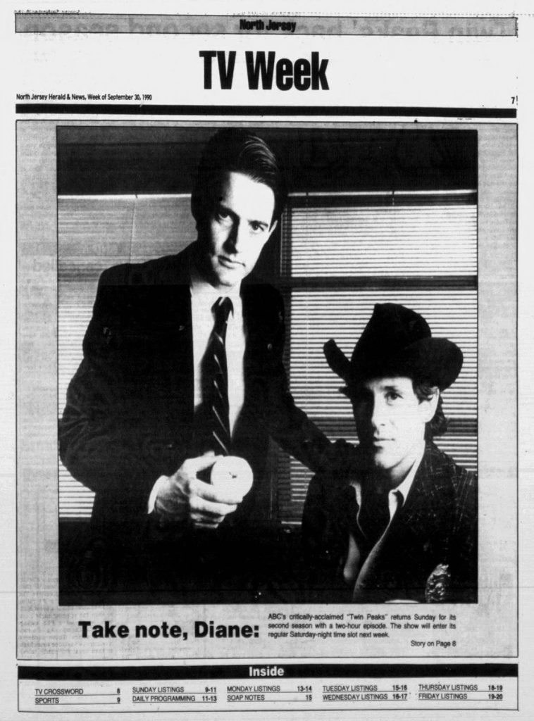 Cover of TV Week with Dale Cooper and Sheriff Truman