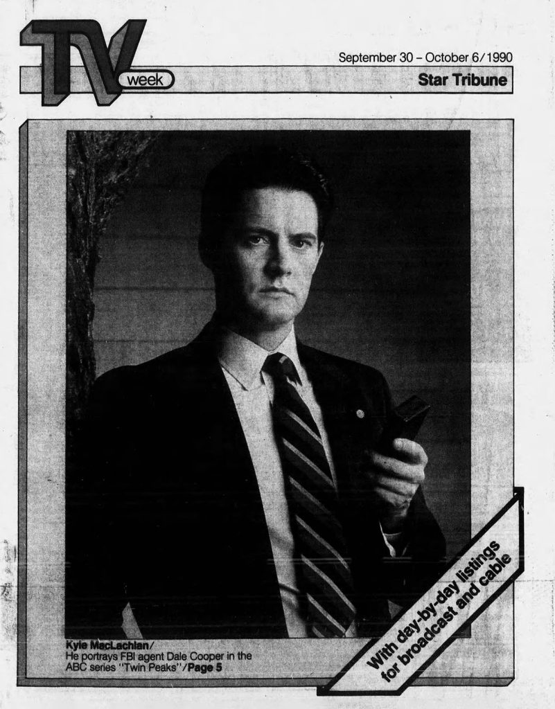 Special Agent Dale Cover on cover of TV listing